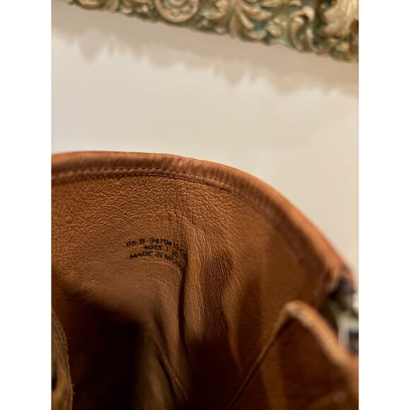 Frye Melissa Button Inside Zip Leather Boot - Cognac Size 6 1/2 - Picture 8 of 9